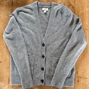 J. Crew Charcoal Button-Up Cardigan